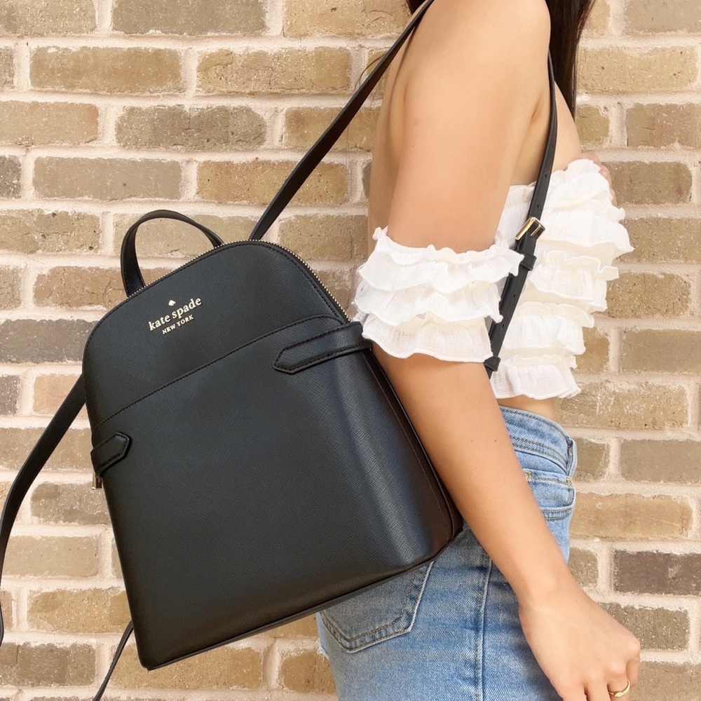 Kate Spade Leather Medium Backpack Black - Picture 7 of 7